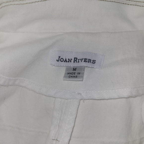Joan Rivers White Button Front Light Cotton Blend Jacket M - Picture 6 of 6